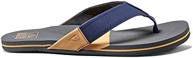 Reef Men's Sandals, Tri Newport Flip Flops, Ocean Grey, 9 | Image 2