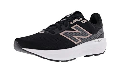 New Balance Women's Fresh Foam 520 V9 Running Shoe, Black/Castlerock/Metallic Rose, 6.5 Wide