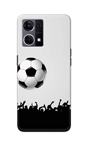 Image of Printed Hard Back Cover Case for Oppo F21 Pro 4G | Oppo F21s Pro 4G Back Cover (Football Icon) -702