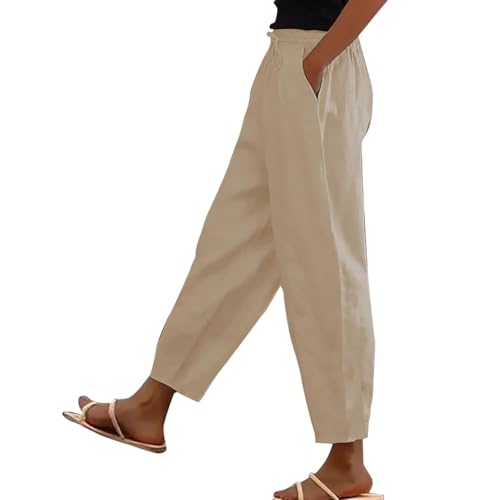 Plus Size Pants for Women Business Casual High Waisted Work Trousers with Pockets Comfy Ladies Pull On Dress Pants2