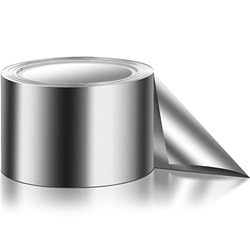 Dunzy 1 Roll 65.6' Long x 2.5'' Wide Zinc Strip for Roof Moss Prevention, Zinc Metal Strip to Prevent Roofing Stains