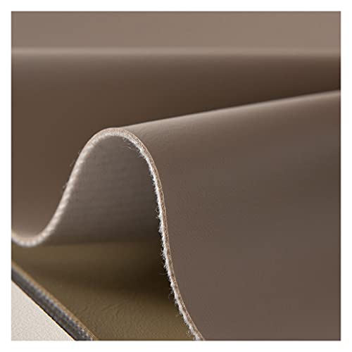 Tissu en cuir artificiel pour canapé et décoration salon teinte thé au lait 1.37X5m