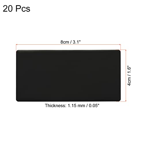 Plaque vierge aluminium gravure laser noire 7,6x5,1cm PATIKIL pour étiquette métal - 2