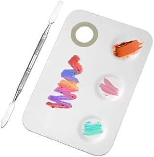 Makeup Mixing Palette,Makeup Spatula,Cosmetic Makeup Palette,Foundation Mixing Palette,Disposable Makeup Hand Palette,Makeup Artist Essentials Palette with Color Mixing Stick