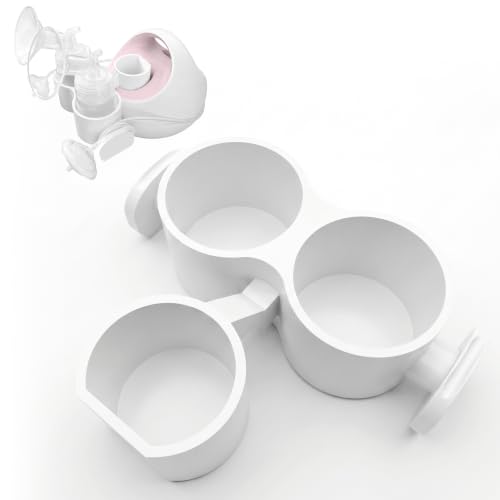 Ermorgen Breast Pump Bottle Holder Compatible for Spectra S1 Plus and S2 Plus (Square Hole) Detachable and Easy to Clean Makes Your Pumping Journey Smoother Ideal Gift for new Mothers White