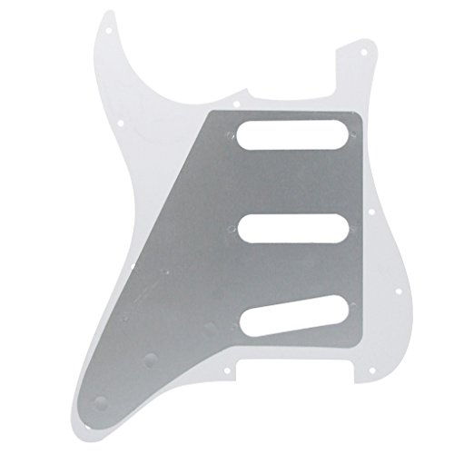 Fleor SSS Pickguard avec 52 mm (3 Pièces) Pickup couvertures/2t1 V Bouton de commande/Conseils pour Stratocaster Guitare de remplacement 1ply, white - Les Beatles, Paul McCartney, John Lennon, RIngo Starr, George Harrison Fleor SSS Pickguard avec 52 mm (3 Pièces) Pickup couvertures/2t1 V Bouton de commande/Conseils pour Stratocaster Guitare de remplacement 1ply, white – Image 6