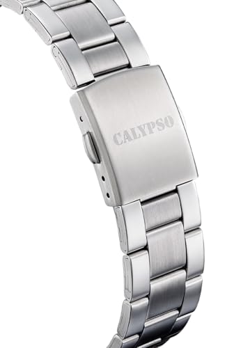 Calypso Orologio Uomo Analogico Acciaio Inox 316L Argento - Quarzo - Data - Vetro Minerale Resistente - Impermeabile 5 Atm K5860/3 Basic - 2