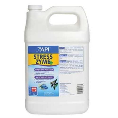 Image of API Stress Zyme Freshwater and Saltwater Aquarium Cleaning Solution 1-Gallon Bottle
