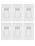 Vacancy and Occupancy Light Switch, 3 Way Sensor Switch, 180°, Max. 720 Square Feet, 120/277 VAC, 60Hz, Neutral Wire Required, UL Listed - White (6)