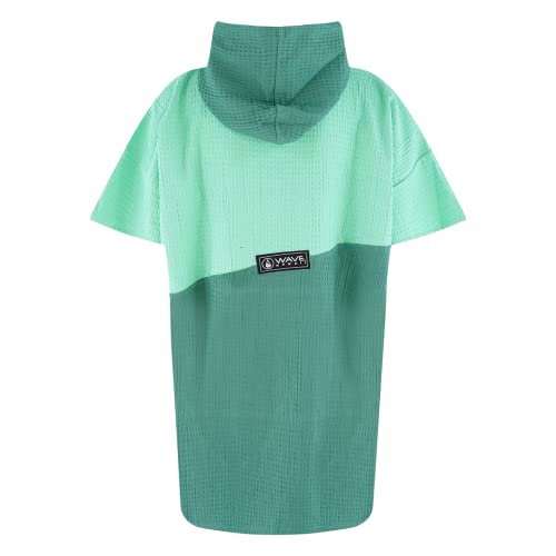 Foto von WAVE HAWAII Poncho Breese Surfponcho 100% Baumwolle für Körpergrößen von 155-185 cm Umkleidehilfe für Schwimmen Strand Surfen Badetuch mit Badeponcho Duschponcho für Damen Herren Erwachsene