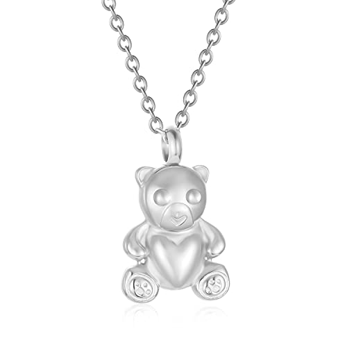 Médaillon souvenir pour cendres collier de deuil ours