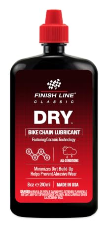Finish Line Dry Bike Chain Lube, 8 oz Squeeze Bottle - Ceram...