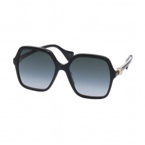 Gucci GG1072SA Shiny Solid Black/Grey One Size