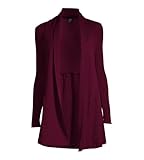  Oscalito - Gilet Long Laine & Soie Sangria Rouge 3
