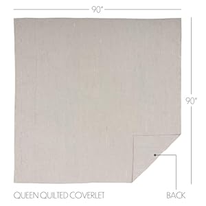 Vhc brands hatteras seersucker ticking striped cotton americana bedding pre washed square queen coverlet quilt 94×94 denim blue  urban country home decor
