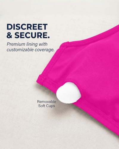 Image of Holipick Twist Front Bikini Tops for Women - Push Up Bathing Suit Top Padded Swimsuit Top
