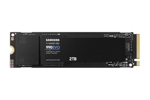 Samsung 990 EVO 2 TB hasta 5.000 MB/s PCIe 4x4/5x2, NVMe2 (2280) SSD interno (MZ-V9E2T0BW)
