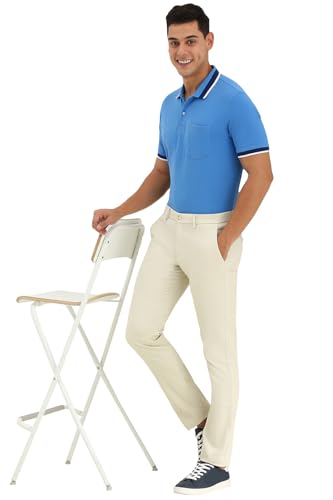 Image of Allen Solly Men Mid Rise Regular Fit Casual Trousers Pants