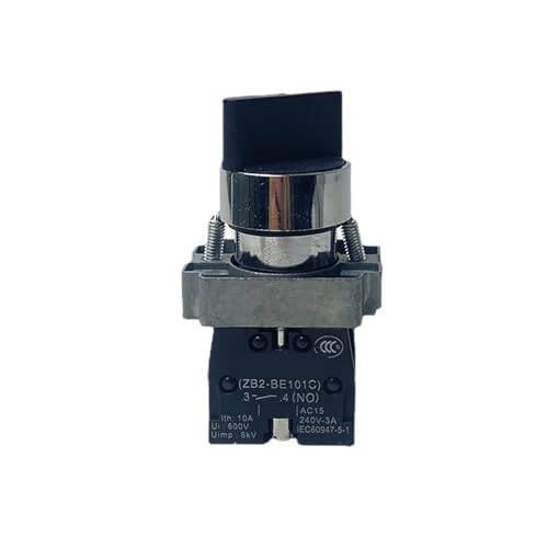 Interrupteur à bouton rotatif 22 mm 10 A 3 positions 2 NO XB2-BD33C robuste - 2