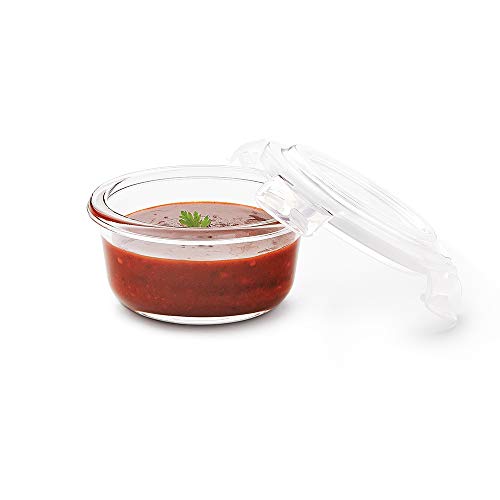 Borosil Klip N Store 240 ml Round Glass Food Storage Container with Air Tight Lid | Borosilicate Glass Container for Lunchbox | Microwave & Dishwasher Safe | Transparent 1 Borosil Klip N Store 240 ml Round Glass Food Storage Container with Air Tight Lid | Borosilicate Glass Container for Lunchbox | Microwave & Dishwasher Safe | Transparent
