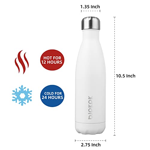 Image of BJPKPK 17 oz Insulated Water Bottle, Stainless Steel Flask, Leak Proof