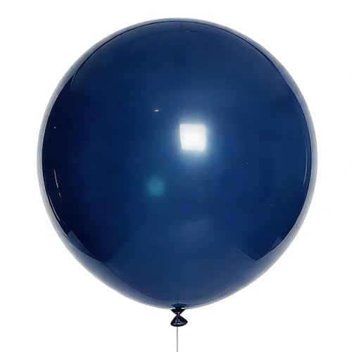 Image of Navy Blue Balloons Latex Party Dark Blue 10 Pack 36 inch Round Navy Balloons for Wedding Graduation Birthday Party Backdrop Decorations
