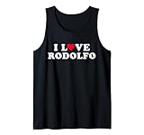Simpatico nome Rodolfo personalizzato personalizzato I Love Rodolfo I Heart Rodolfo Corrispondente Fidanzata & Fidanzato Coppia Nome Rodolfo con simbolo del cuore / segno d'amore Design personalizzato è un regalo perfetto per lei per mostrare il vostro sostegno o amore a chiunque chiamato Rodolfo