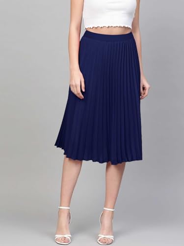 Image of Femvy Pure Crepe Pleated Skirt