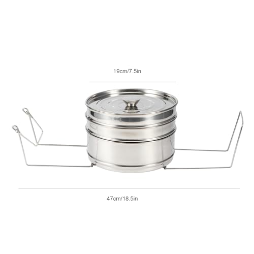 HAOHIZE Steamer for Cooking, Stainless Steel Vegetable Steamer Insert Pans with Handles Accessories Stackable Steamer Baskets Insert Stock Cooker Pot Food Pressure Pot - Image 2
