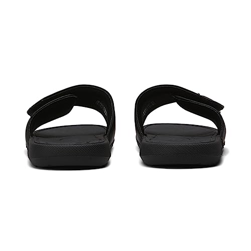 Image of PUMA Men's Cool Cat 2.0 Hook and Loop Slide Sandal, puma black-puma white, 9