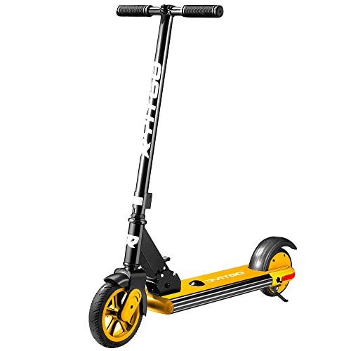Elektro Scooter für Kinder, 150W Faltbarer E Scooter für Jugendliche 8-14 Jahre, 6 Zoll Vollreifen, Aluminium Elektroroller Roller, Kinderroller Geschenke für Jungen und Mädchen, bis 50kg (gelb) Cover