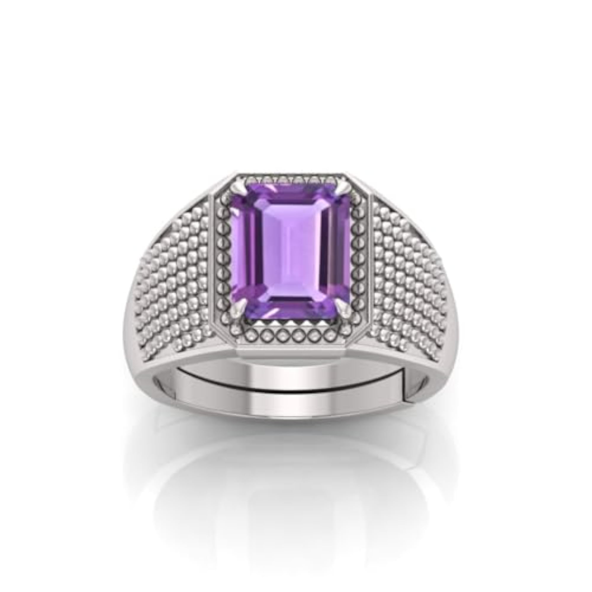 7.25 Ratti Amethyst Adjustable Ring, Lab Certified