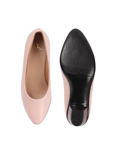 Image of Carlton London Women Comfortable Block Heel Pointed Toe Slip On Fashion Shoes for Daily use, Office use, Casual use