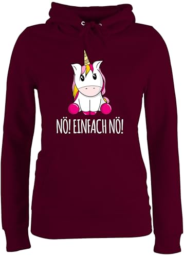 Pullover Damen Hoodie Frauen - Einhörner - Nö Einfach Nö Einhorn - XL -...