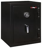 FireKing Fire Safe with Electronic Lock, Half Hour Fire Rated, UL Rated & Water Resistant Home Safe, Fire Rated Storage, Black