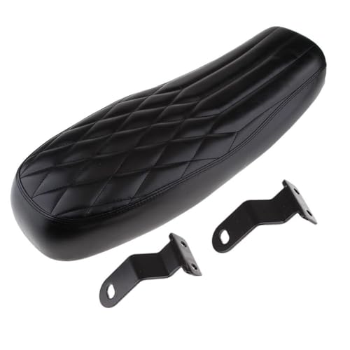 Asiento motocicleta universal cómodo de 63 cm estilo retro para solucionar dolores de espalda