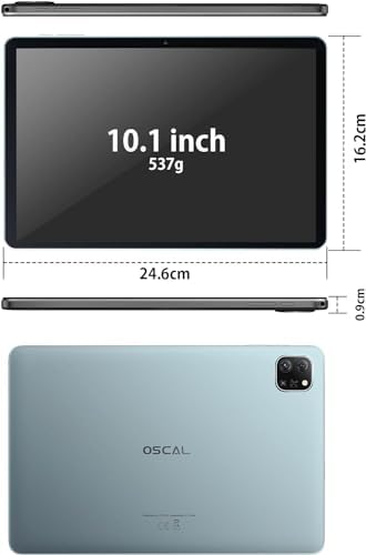 Android 12 Tablet OSCAL PAD60 Tablet (2024 New), 10.1 Inch Tablets with 64GB ROM 1TB Expand, 25W/6580mAh Fast Charging, 1280x800 IPS HD Touch Screen, Dual Camera, WiFi, Bluetooth, Blue 7 31XecEdzRZL. AC