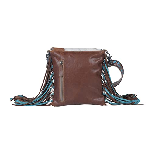 Myra Bag Brown Dapples Conceal Carry Fringe Crossbody Bag S-39633