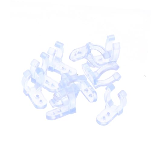 ABOOFAN 10Pcs Clear PVC LED Rope Light Clips Mounting Clips for Round Rope Lights for Indoor Outdoor Use for Christmas Events and Home Decoration