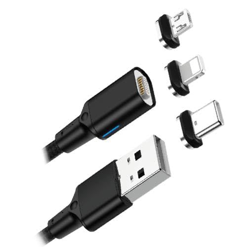APM 570380, cable magnético 3 en 1, Lightning/USB-C/Micro-USB, 1M