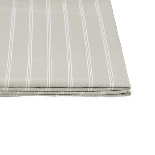 Image of Tommy Hilfiger - Queen Bed Sheets, Crisp & Cool Cotton Percale Bedding with Matching Pillowcases, Lightweight Bed Set, Oeko-Tex Certified (Effortless Stripe Beige)