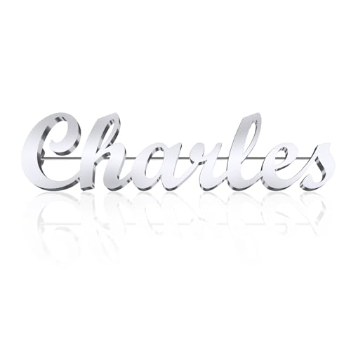 Image of Custom Lapel Pin for Women Men - Name Brooch Pin Personalized Stainless Steel for Wedding Business Party - Gold /Silver /Black Customized Jewelry Gifts