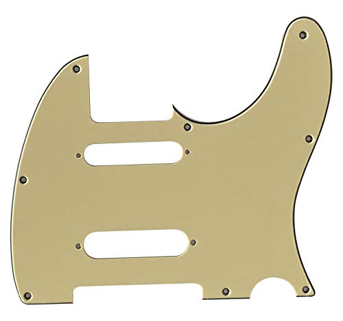 For Telecaster Nashville Tele SS Style Guitar Pickguard Scratch Plate (3 Ply Vintage Yellow)