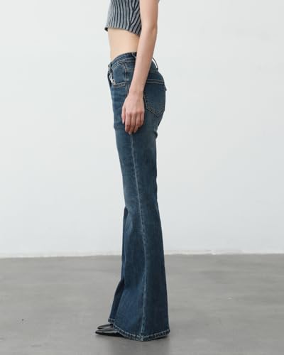 Womens Flare Jeans High Waisted Stretch Tummy Control Wide Leg Bell Bottom Bootcut Jeans Denim Pants Trendy 2025 Look2