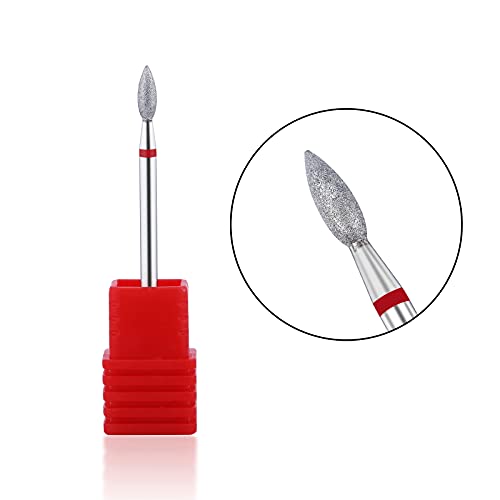 Nmkl38 Cone Diamond Carbide Nail Drill Cuticle Cleaning Bit Electric Nail Art Replacement Burr Manicure File Tool (Fine - 2.7X7.3) #TOP1