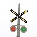 2 Sets Miniature Railroad Crossing Signs: Toy Train Accessories with Traffic Signs and Signal Lights - Model Railroad Scenery and Sand Table Decoration