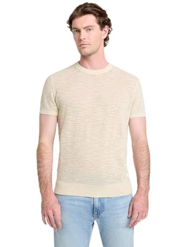 GUESS Men's Eco Short Sleeve Goodwin Stitched Sweater