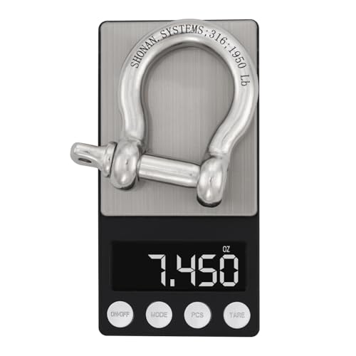 SHONAN 1/2\" Large Bow Shackle, Heavy Duty D Ring Shackle, Marine Grade Stainless Steel Boat Anchor Kit Screw Shackle for Chain or Strap, 1950 Lbs Capacity, 1 Pc