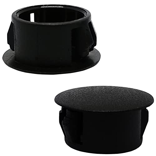 Image of 16mm Black Hole Plugs Plastic Flush Type Hole Plugs Snap in Locking Hole Tube,Tube Fastener Cover,Round Snap in Type Locking Furniture Hole Plugs,Panel Theft-Proof Door Plug(50pcs)