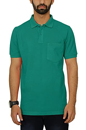Image of Celsius Men's Half Sleeve Classic Solid Pique Polo with Pocket